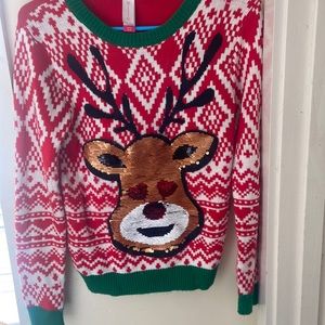 Super cute and fun changing Christmas sweater!!